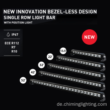 Einreihige Lichtleiste im kantenlosen Design, gelbe Position